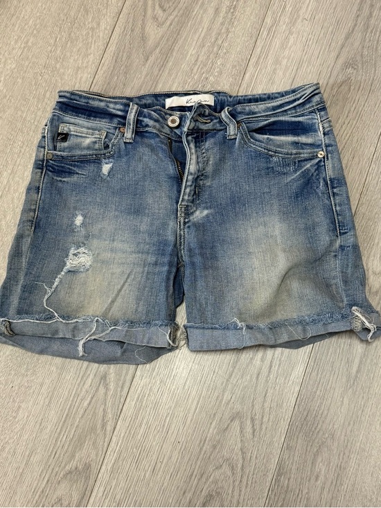 KanCan Pants - KanCan Distressed Light Blue Jean Shorts